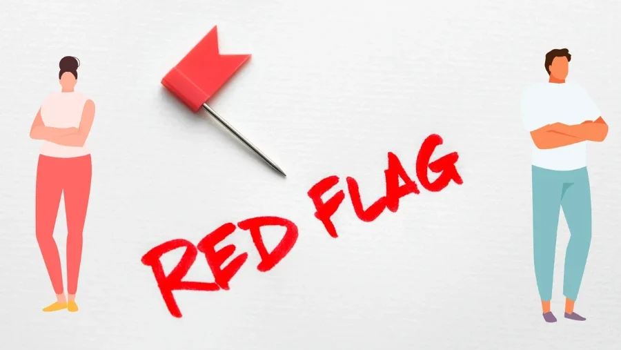 Cụm từ "Red flags" thường được dùng để chỉ những dấu hiệu cảnh báo tiềm ẩn trong một mối quan hệ hoặc tình huống