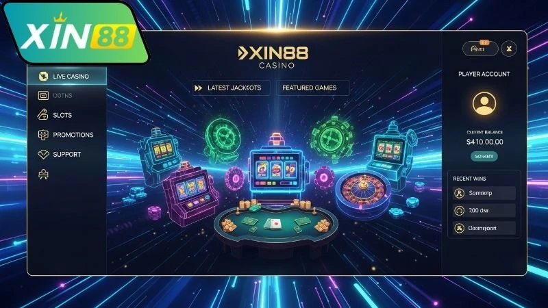 Điểm nổi bật trong giao diện Xin88